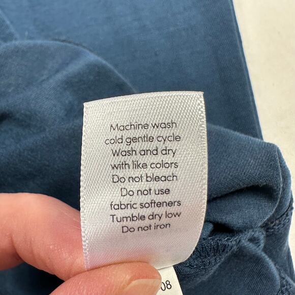 Athleta Top Womens Small Blue Essence Twist Back Long Sleeve Yoga Pilates Gym - Picture 6 of 8